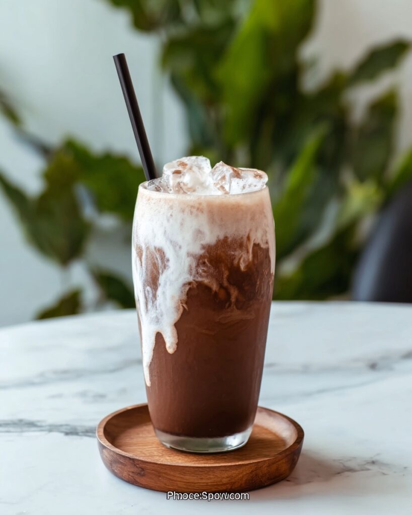 Iced Cocoa Milk Tea with Cheese Foam Recipe