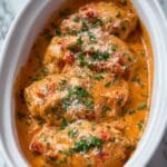 Slow Cooker Creamy Tomato Basil Chicken Breast Recipe