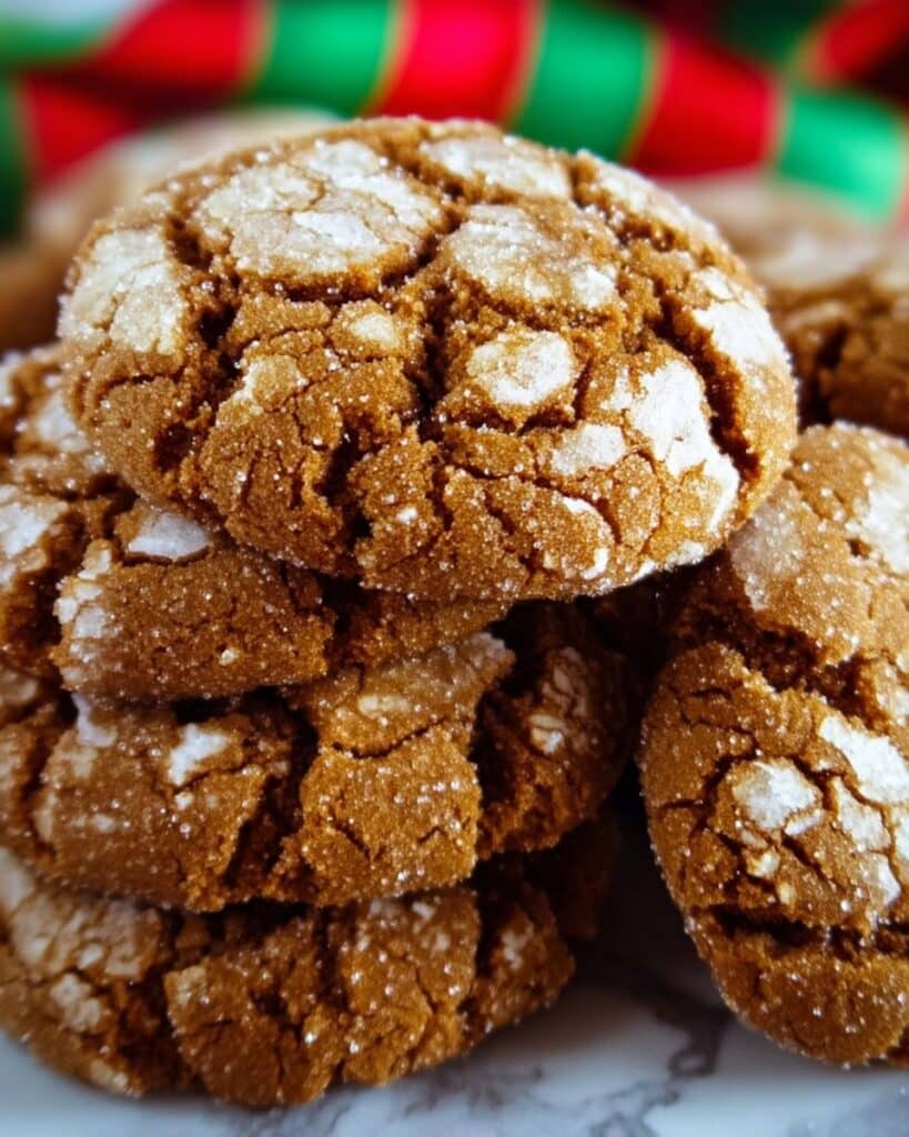 Gingerbread Crinkle Cookies Recipe