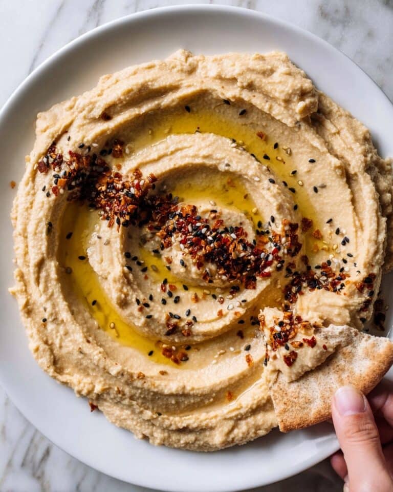 Miso Hummus with Shichimi Togarashi Spiced Pita Recipe