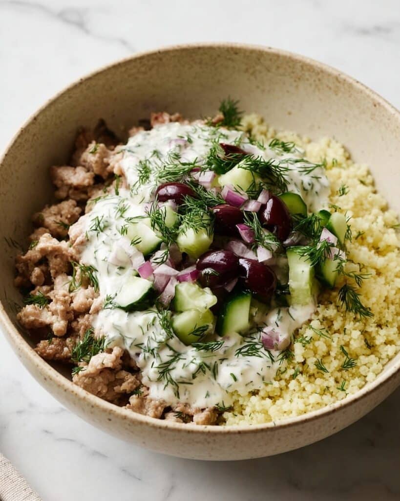 Healthy Greek Ground Chicken Bowls Recipe