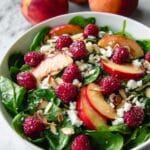 White Peach Raspberry Almond Salad Recipe