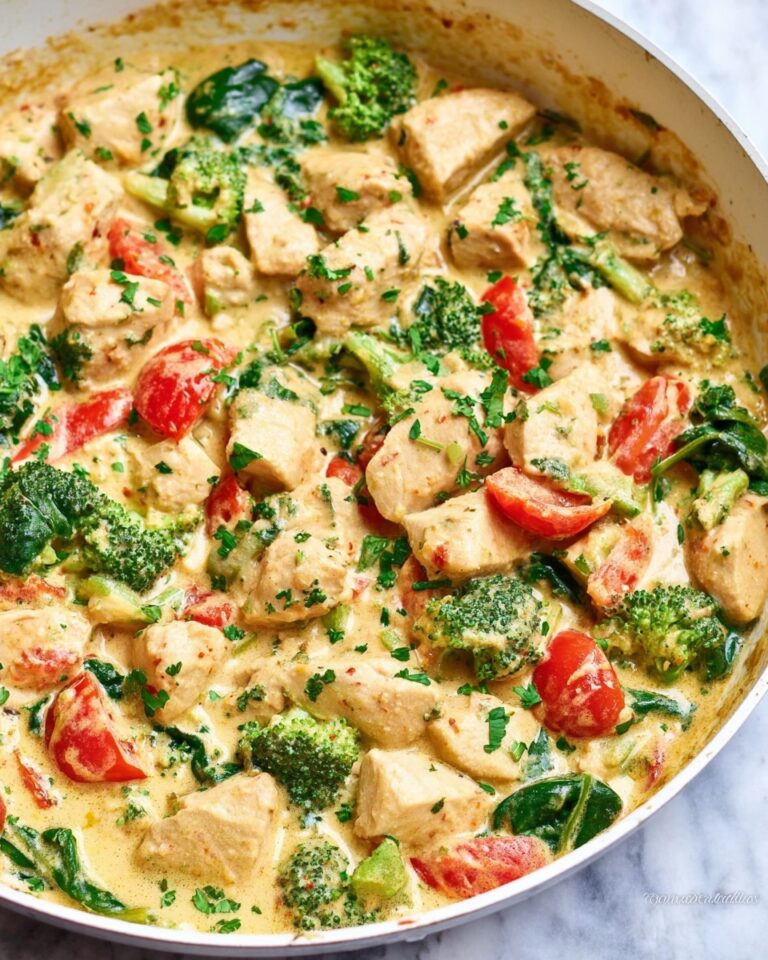 Garlic Chicken with Broccoli and Spinach Recipe