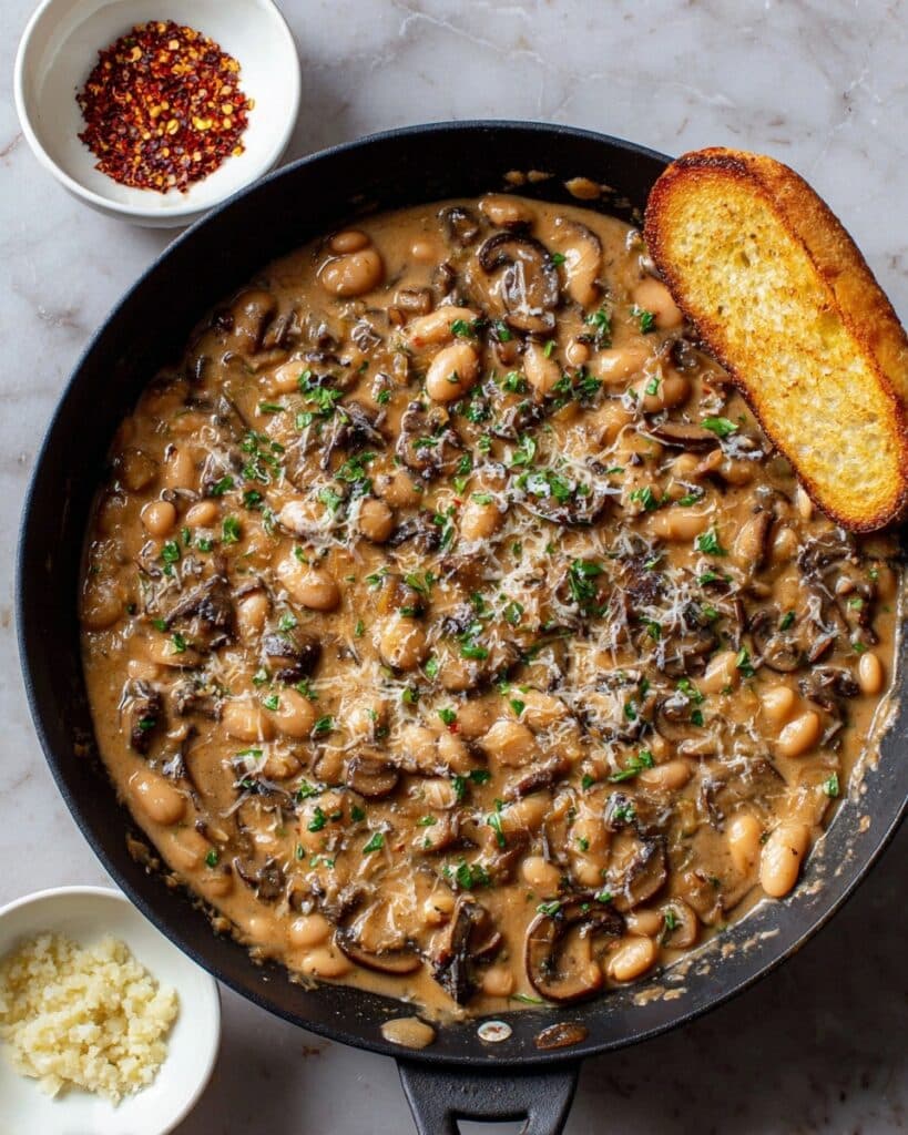 One Pot White Bean Stroganoff (Gluten-Free and Nut-Free Options) Recipe
