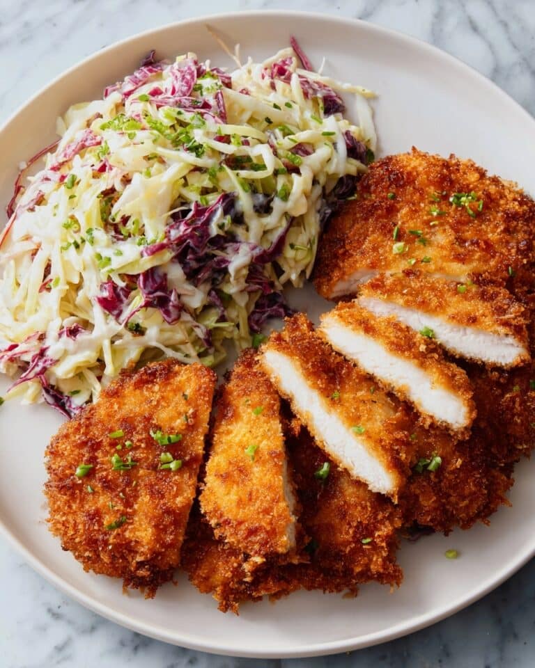Crunchy Coconut Chicken with Spicy Mayo and Cabbage Salad Recipe