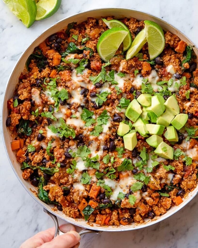 35 Minute Ground Turkey & Sweet Potato Taco Skillet Recipe