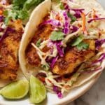 Air Fryer Fish Tacos with Cilantro Lime Slaw Recipe
