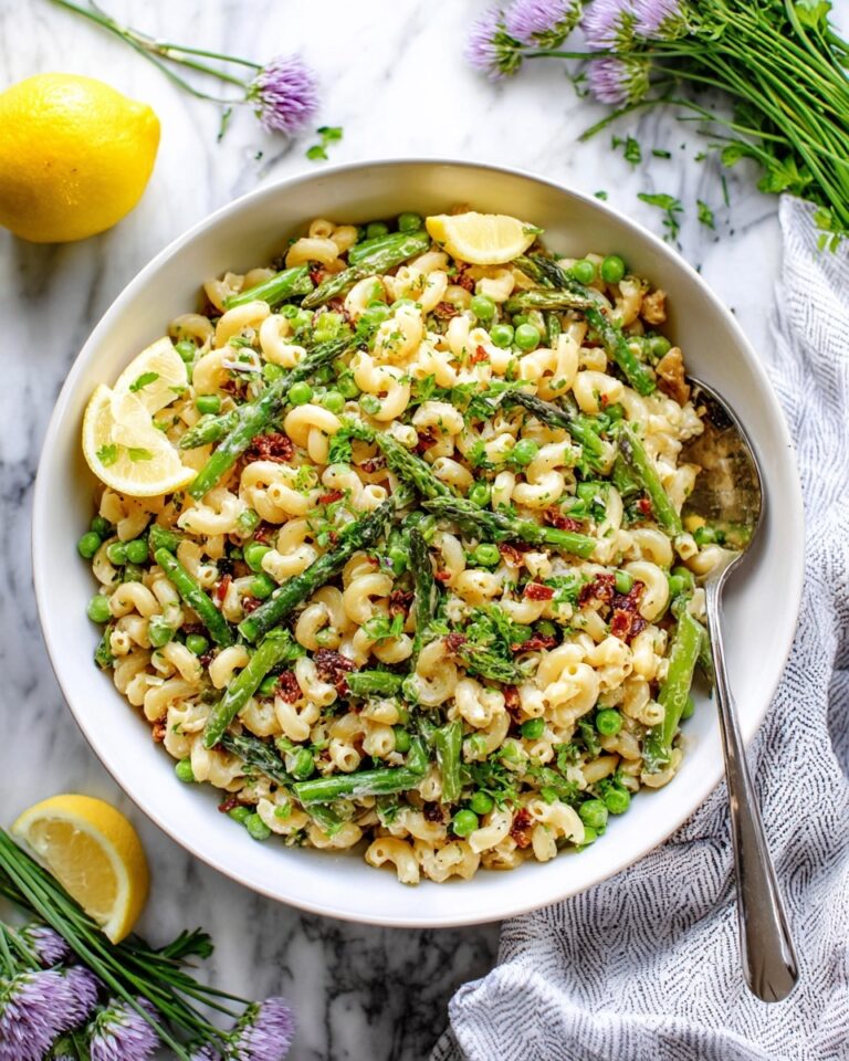 Lemon-Dijon Asparagus and Pea Macaroni Salad Recipe
