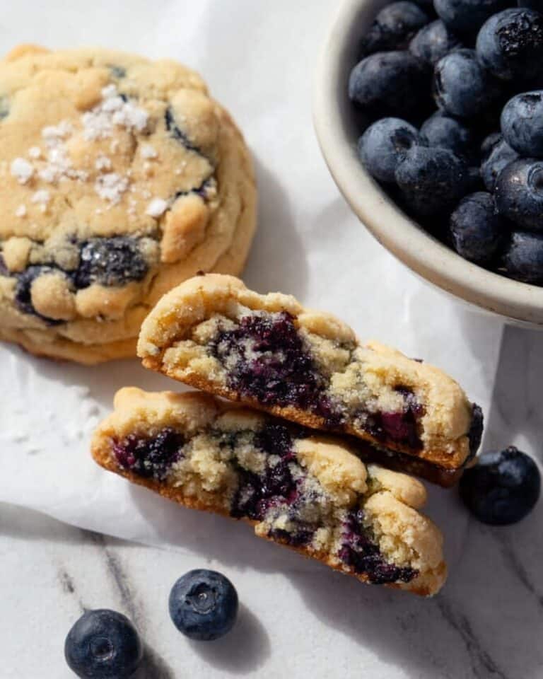 Crumbl Blueberry Muffin Cookies with Streusel Recipe