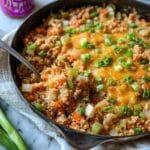 Lighter Buffalo Chicken and Rice Skillet Recipe