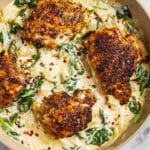 Spinach Artichoke Chicken Skillet (Paleo, Whole30, & Keto) Recipe
