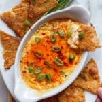 Crab Rangoon Dip with Wonton Chips Recipe