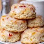 Peach Buttermilk Biscuits with Sweet Glaze Recipe