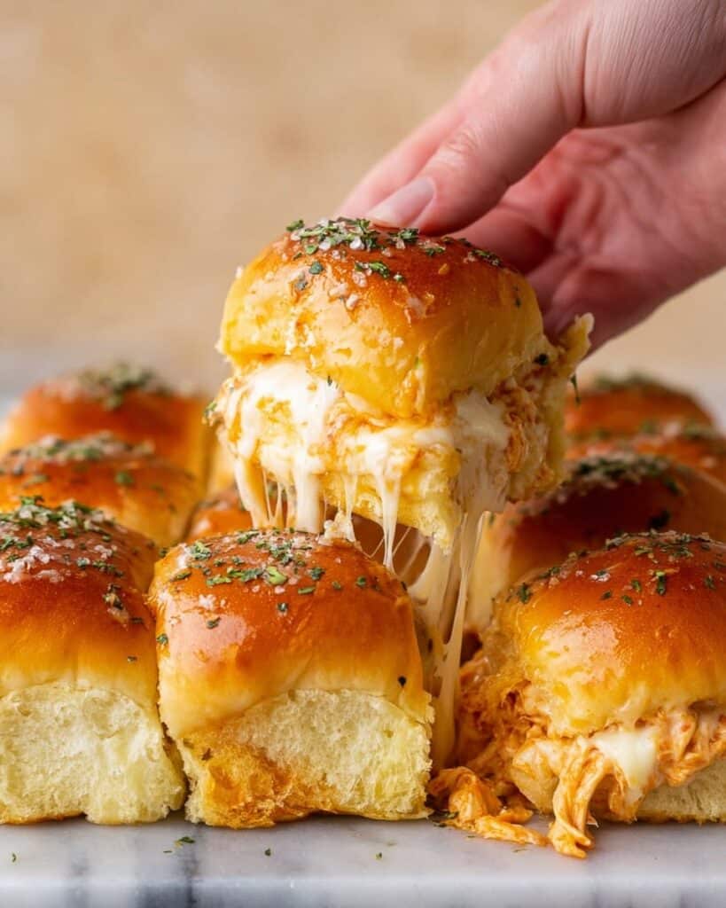 Sheet Pan Buffalo Chicken Sliders Recipe