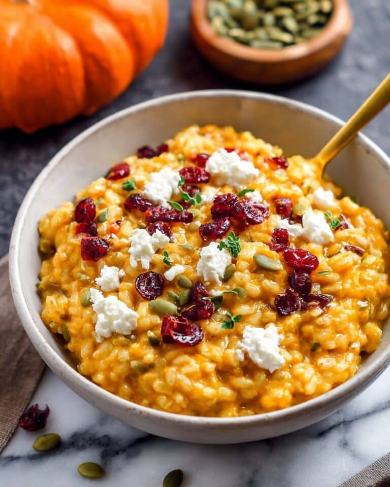 Baked Pumpkin Goat Cheese Risotto Recipe