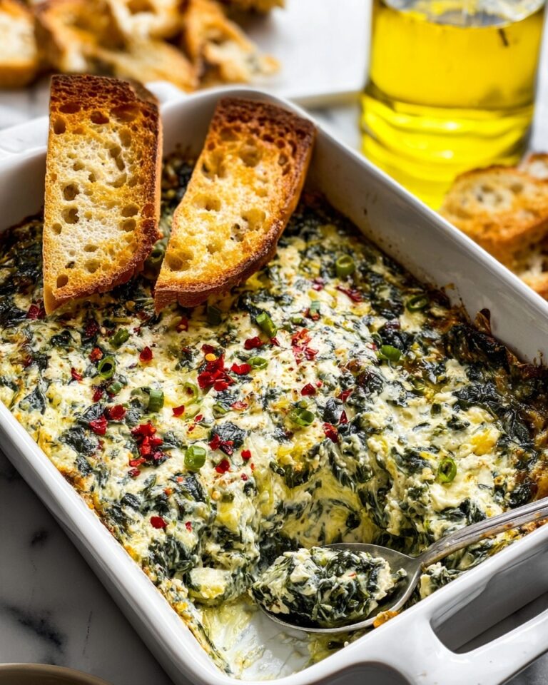 Spinach and Pepperoncini Baked Feta Dip Recipe
