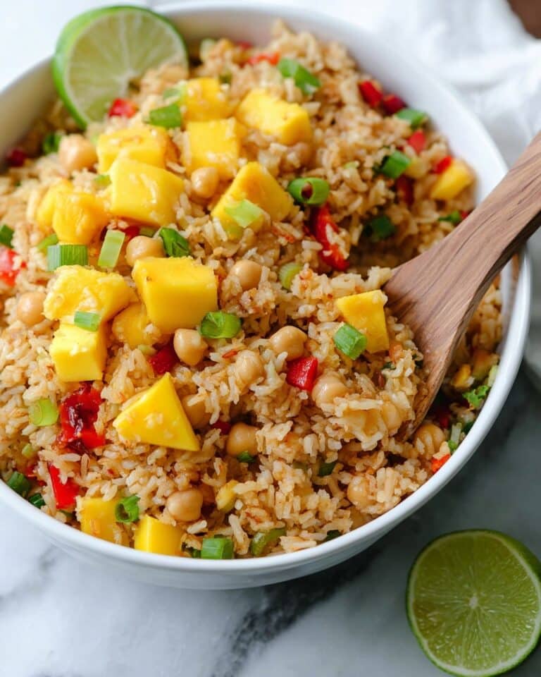 Mango Fried Rice with Chickpeas and Green Onion Recipe