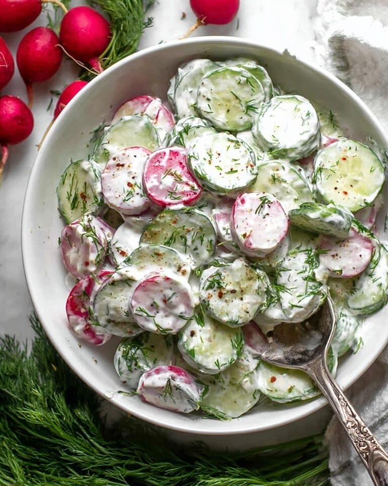 Creamy Cucumber Radish Salad Recipe