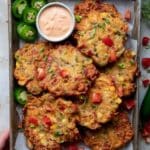 Tomato Fritters with Spicy Mayonnaise Dipping Sauce Recipe