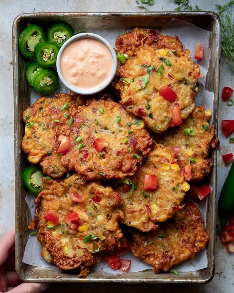 Tomato Fritters with Spicy Mayonnaise Dipping Sauce Recipe