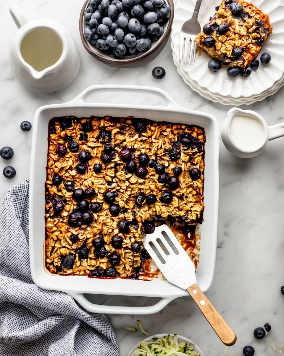 Zucchini Blueberry Baked Oatmeal Recipe