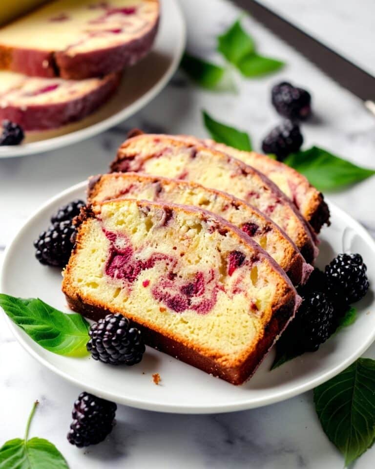 Blackberry Pound Cake with Blackberry Swirl and Icing Recipe