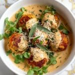 Pumpkin Chicken Meatballs in Sage Cream Sauce Recipe