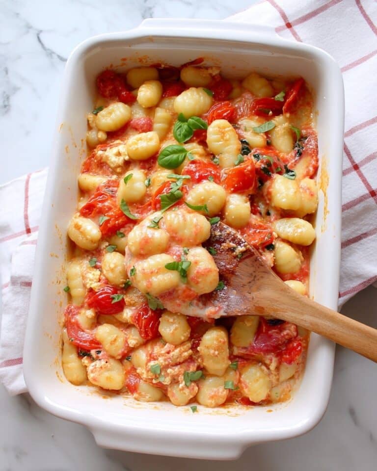 Baked Feta Gnocchi with Cherry Tomatoes and Basil Recipe