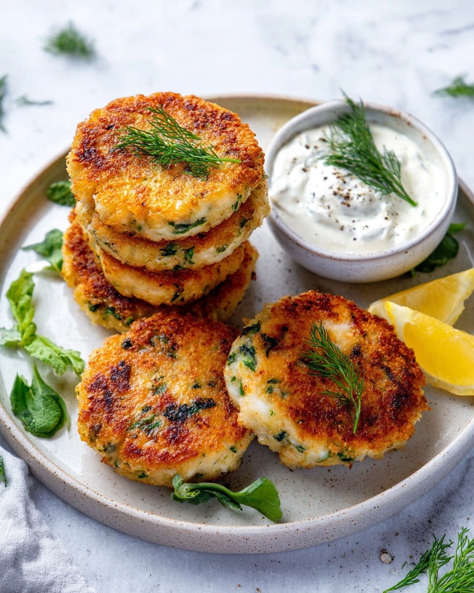 Salmon Cakes with Chive and Garlic Sauce Recipe