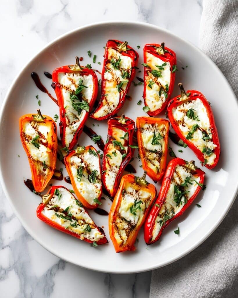 Roasted Goat Cheese Stuffed Mini Peppers Recipe