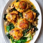 Easy Smothered Chicken with Bok Choy and Mushrooms Recipe