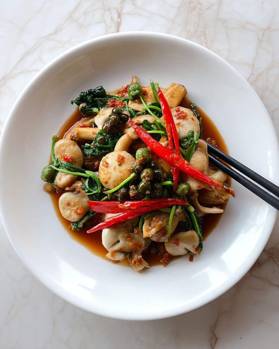 Pad Cha Het | Spicy Mushroom Stir-fry Recipe
