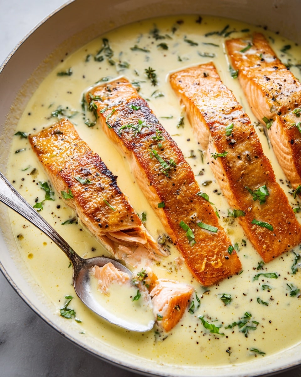 Pan Seared Salmon with Mustard Cream Sauce Recipe